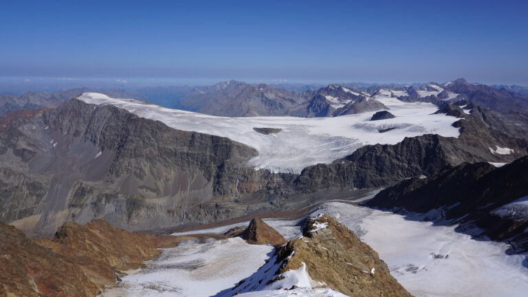 Blick Richtung Wildspitze, Österreichs zweithöchster Berg