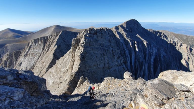 Blick vom Grat auf die Kakoskala