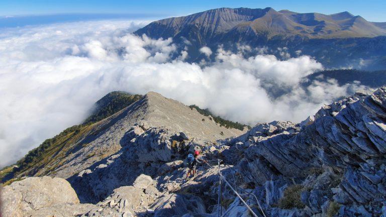 Anfang Klettersteig Kalagiagrat