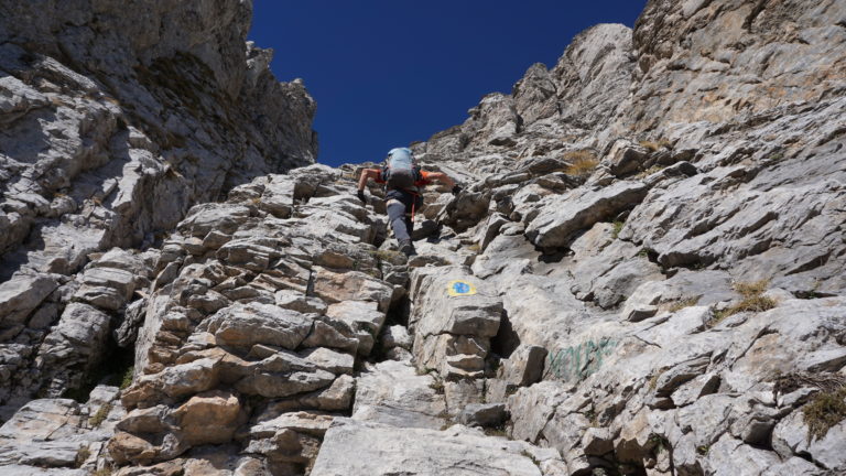 Abklettern durchs Ostcouloir