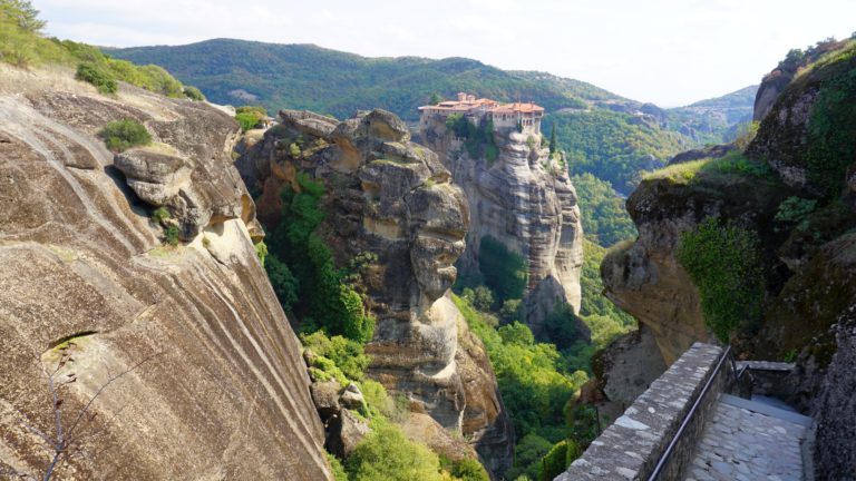 Der Treppenweg zum Kloster Megalo Meteoro