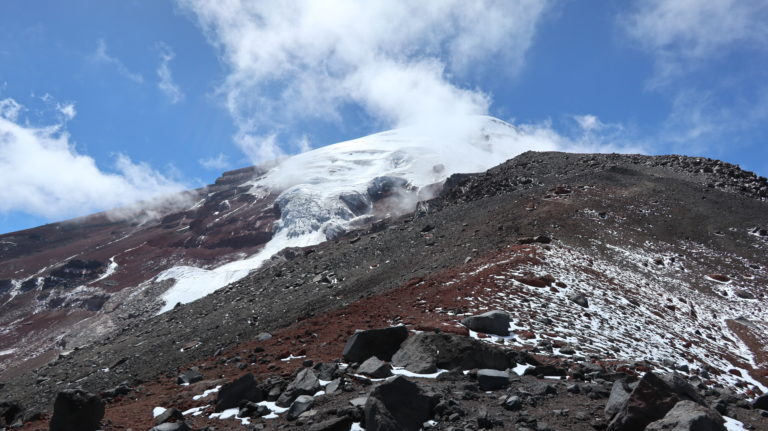 Chimborazo vom Campamento Arista aus gesehen