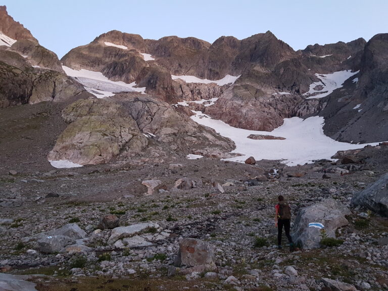 Zustieg von der Hütte zum Stössenfirn