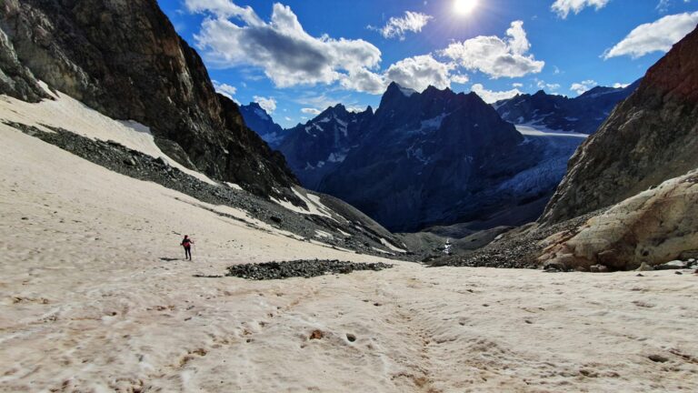 Abstieg auf dem Glacier