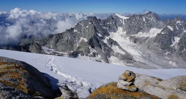 Auf dem Firnplateau der Cima di Castello