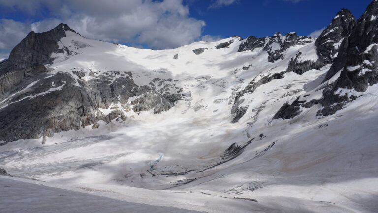 Abstieg auf dem Fornogletscher