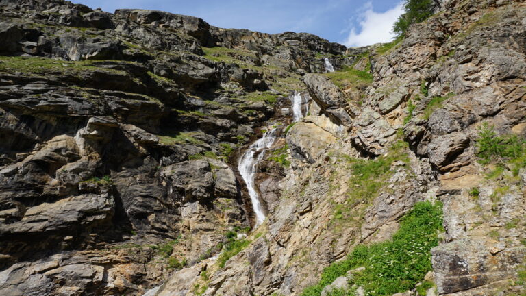 Wasserfall beim Aufstieg zum Rifugio Emanuele