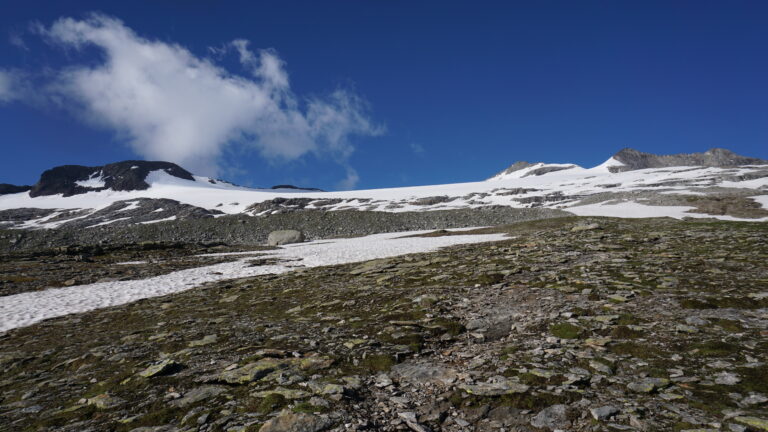 Im Schuttfeld vor dem Gletscher