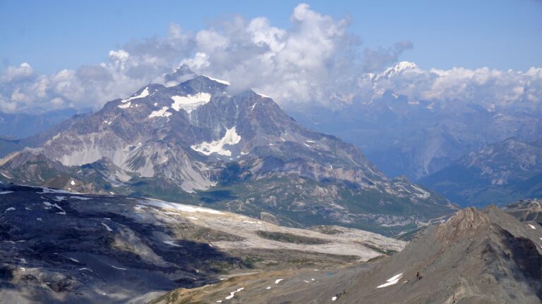 Dôme de la Sache, Mont Pourri und Mont Blanc