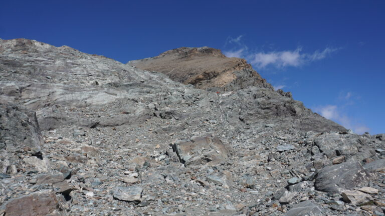 Geröllandschaft vor dem Gletscher