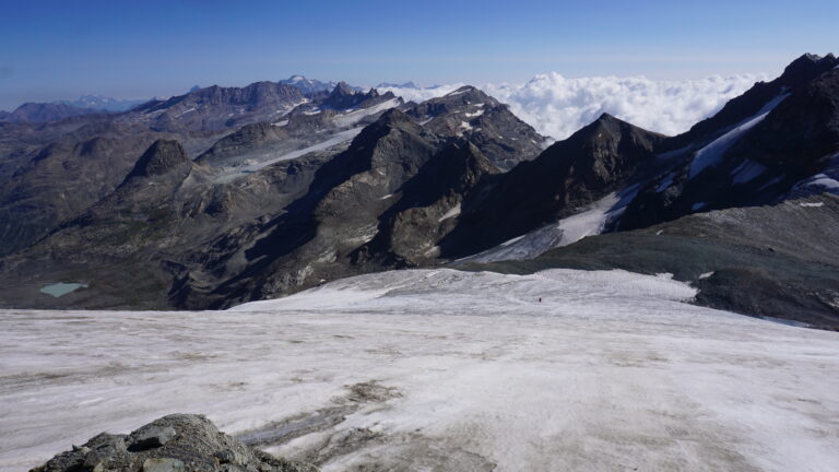 Rückblick auf den Glacier des Évettes