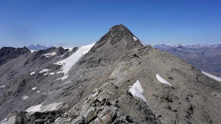 Blick von der Punta Collerin zum Albaron