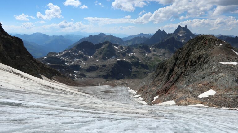 Abstieg auf dem Klostertaler Gletscher