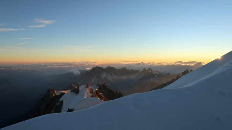 Sonnenaufgang auf dem Bossesgrat