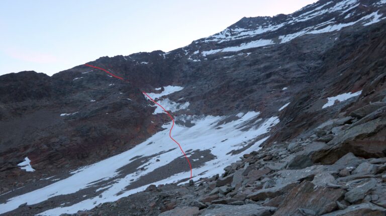 Aufstieg über den Lagginhorngletscher