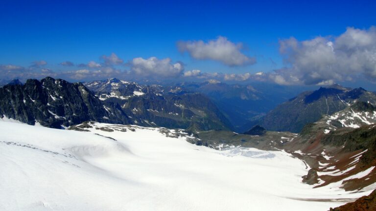 Blick auf den Silvrettagletscher auf der Schweizer Seite