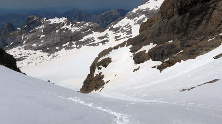 Abstieg durch das Hintere Couloir