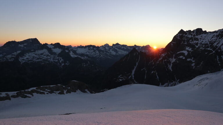 Sonnenaufgang auf dem Steingletscher