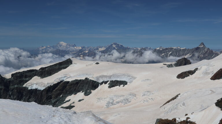 Blick auf den Rückweg zum Klein Matterhorn