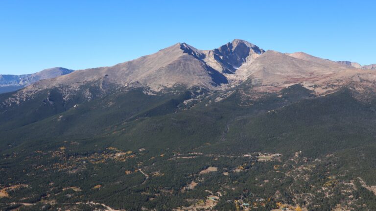 Longs Peak vom Twin Sisters Peak aus gesehen