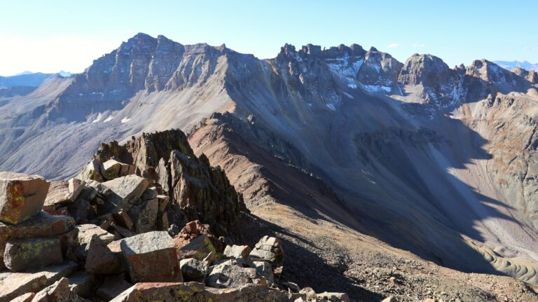 Rückblick zum Blue Lakes Pass